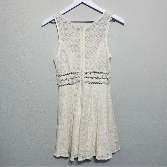 {Free People} Lace Crochet Cut Out Dress - Picture 3 of 6